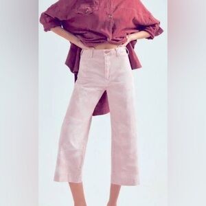 Bananas Republic Women’s Martin Fit Flare Stretch Blush Pink Capris